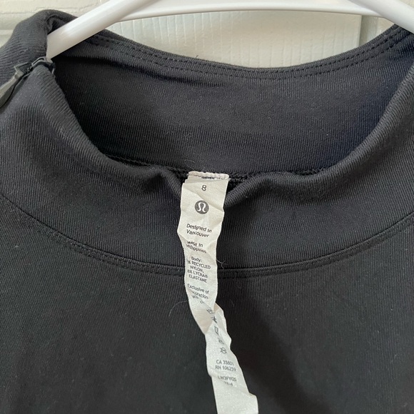 Lululemon Black Running Mock Neck Long Sleeve Size 8 - Picture 4 of 8